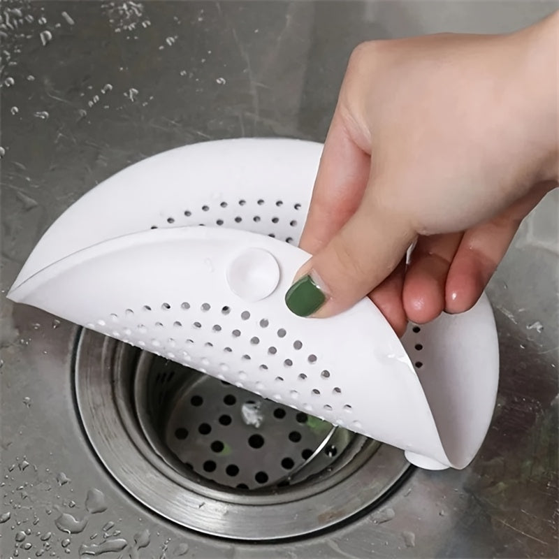 1pc Silicone Hair Catcher Shower Drain Cover - Effective Clog Prevention, Easy to Clean, Long-Lasting Deodorizing Filter for Kitchen and Bathroom Sinks, Bathtubs, Bathroom Essentials | Round Drain Cover | Silicone Construction